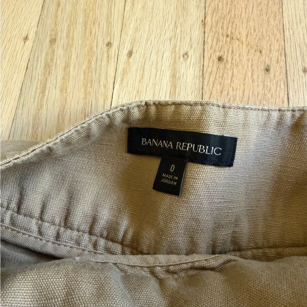 Banana Republic Linen Safari Explorer Shorts High Rise Size 0 Heritage Neutral